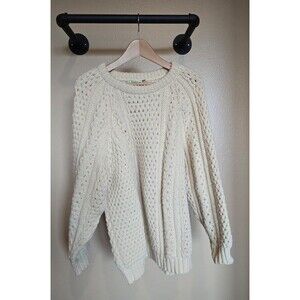 Fisherman's 100% Wool Knit Sweater. Made In Ireland‎ Handloomed